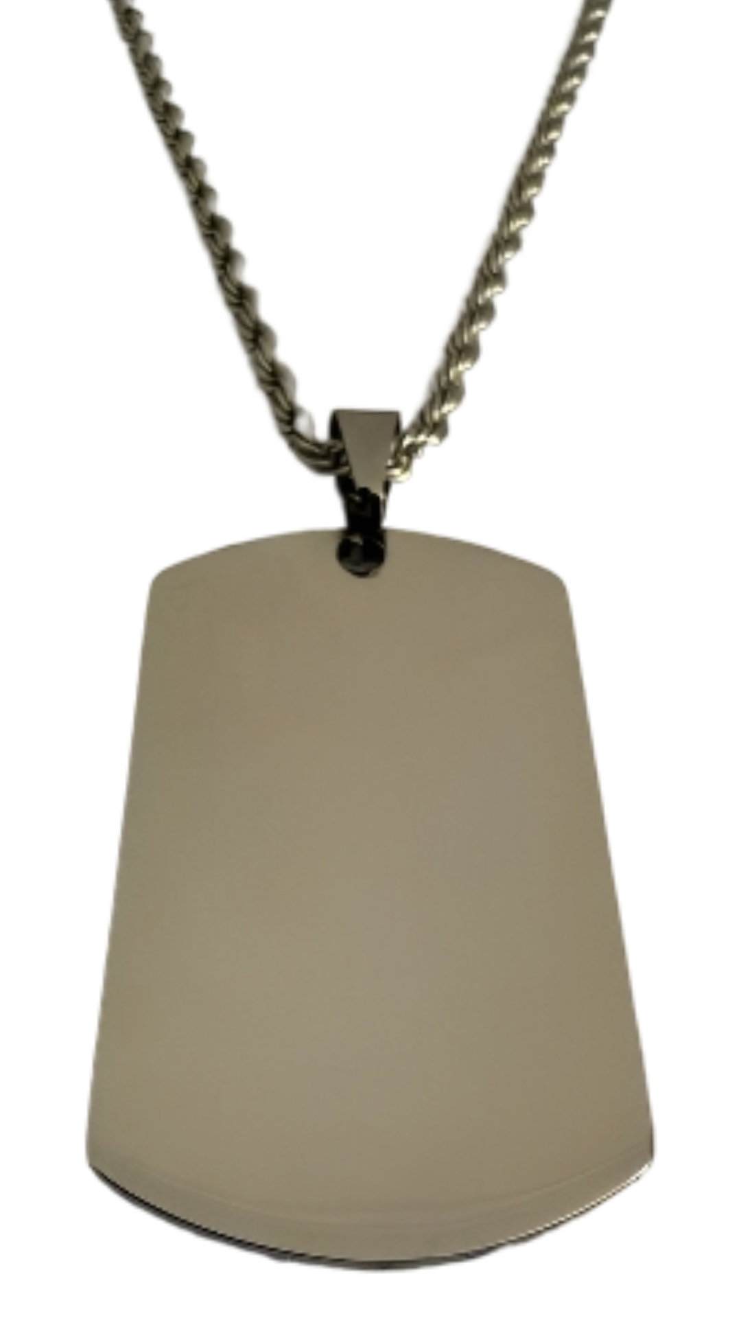 Collar de acero inoxidable con diseño moderno en cordón