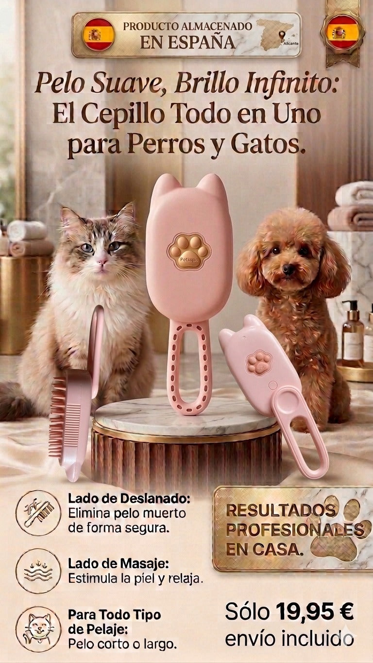 Cepillo a Vapor para Perros y Gatos
