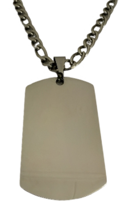 Collar plateado de acero inoxidable personalizable